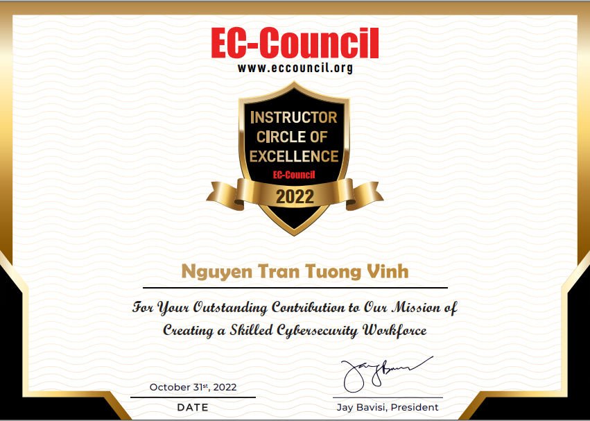 Top 5 EC-Council Instructor (APAC Region) 2022